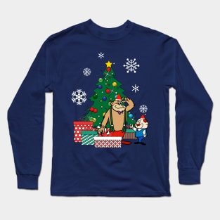 Magilla Gorilla And Mr Peebles Around The Christmas Tree Long Sleeve T-Shirt